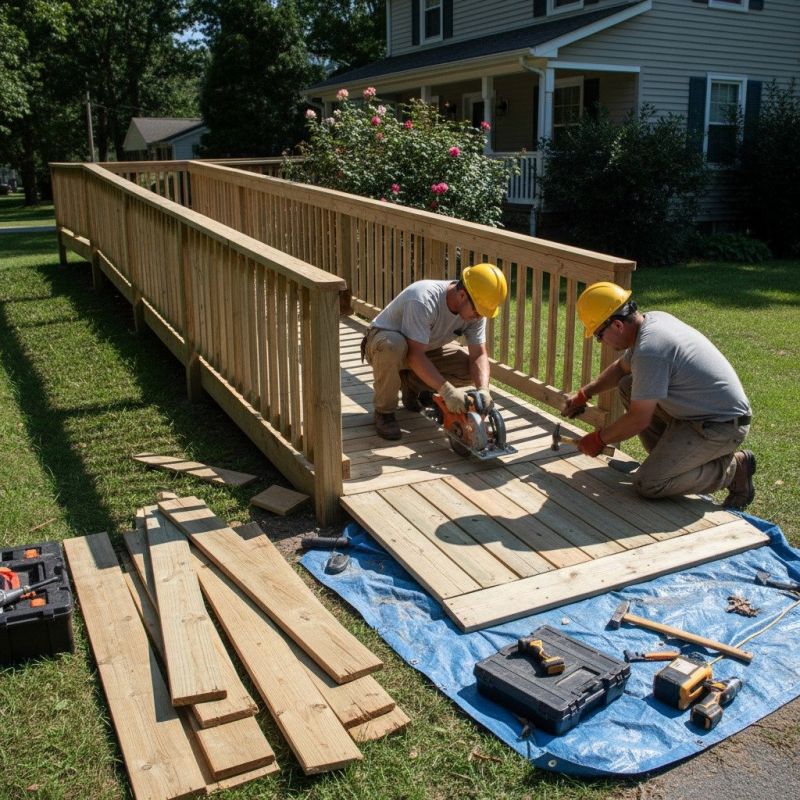 Handicap Ramp Construction in Conroe, TX