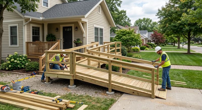 Hardwood Ramp Installation in Kansas City, KS